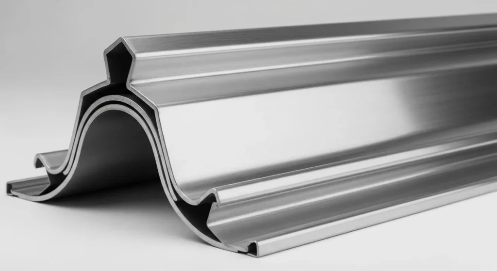 Precision-formed aluminum sheet-metal flashing profile