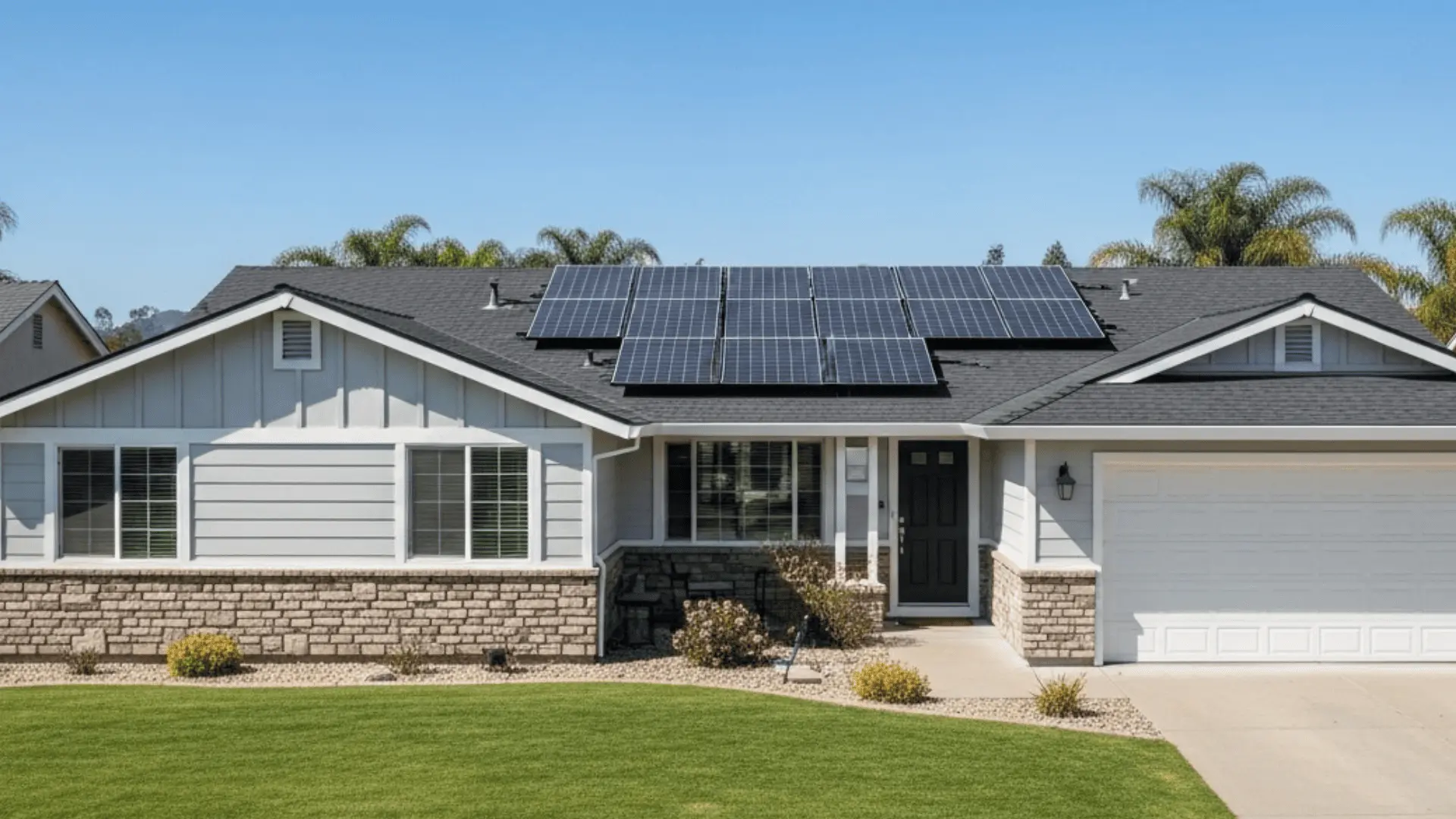 6.2 kW rooftop solar system installed on a residential home on Miller Street in Santa Maria, CA