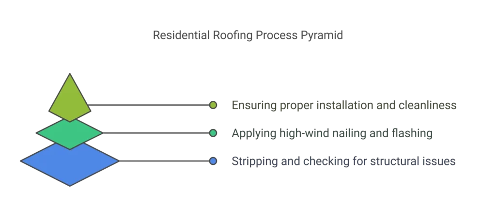 roofing process by santa maria roofing masters.